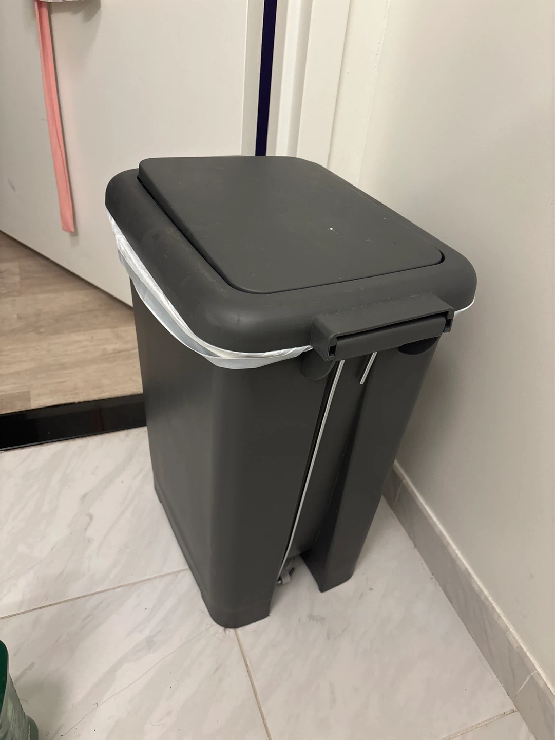 Gray Step Trash Can