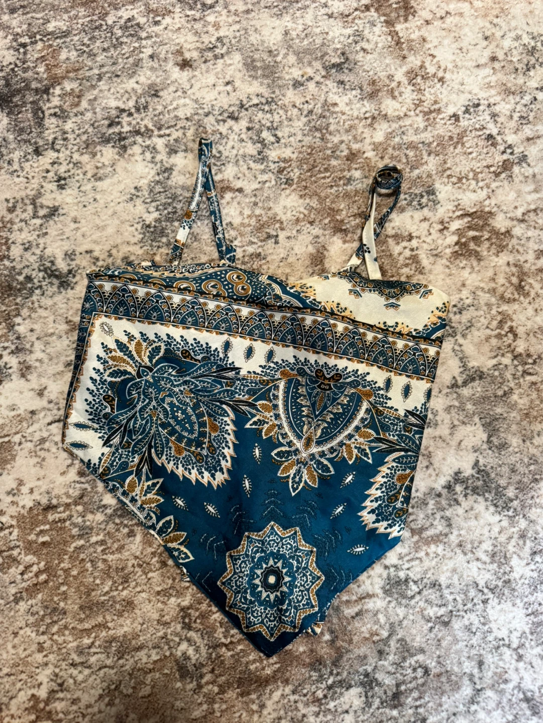 Paisley Print Bandana Crop Top