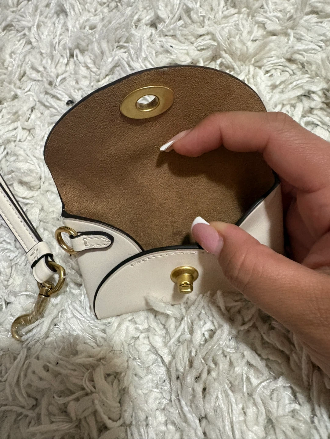 Coach Cream Leather Card Case with Wristlet - photo 3