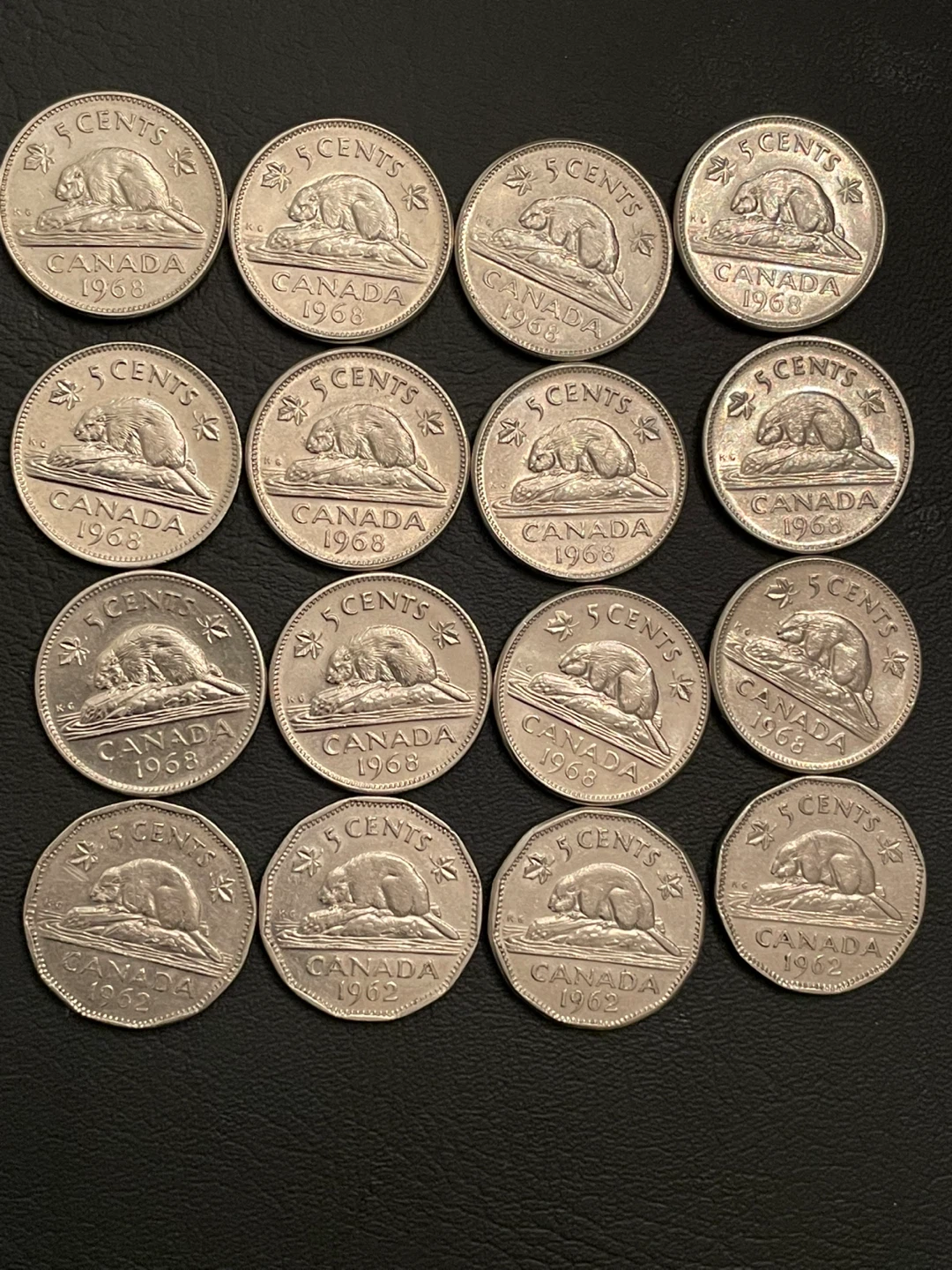 16 Canadian 1968 and 1962 nickels - photo 2