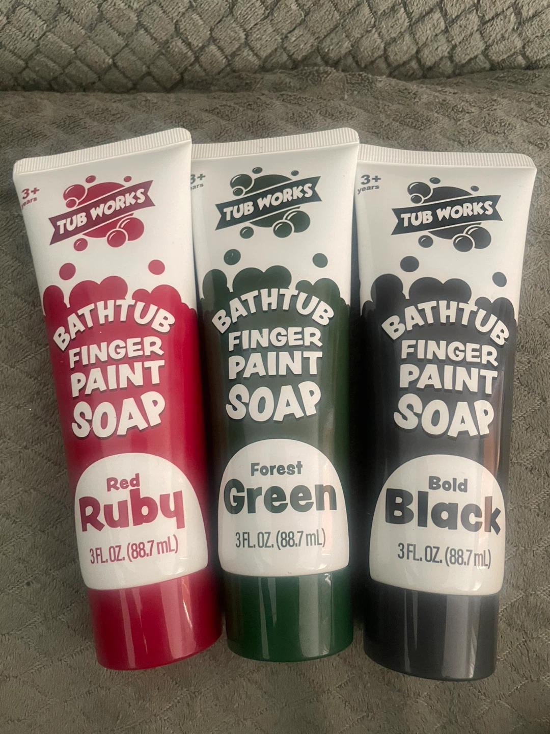 Tub Works Bathtub Finger Paint Soap Set - Ruby, Forest Green