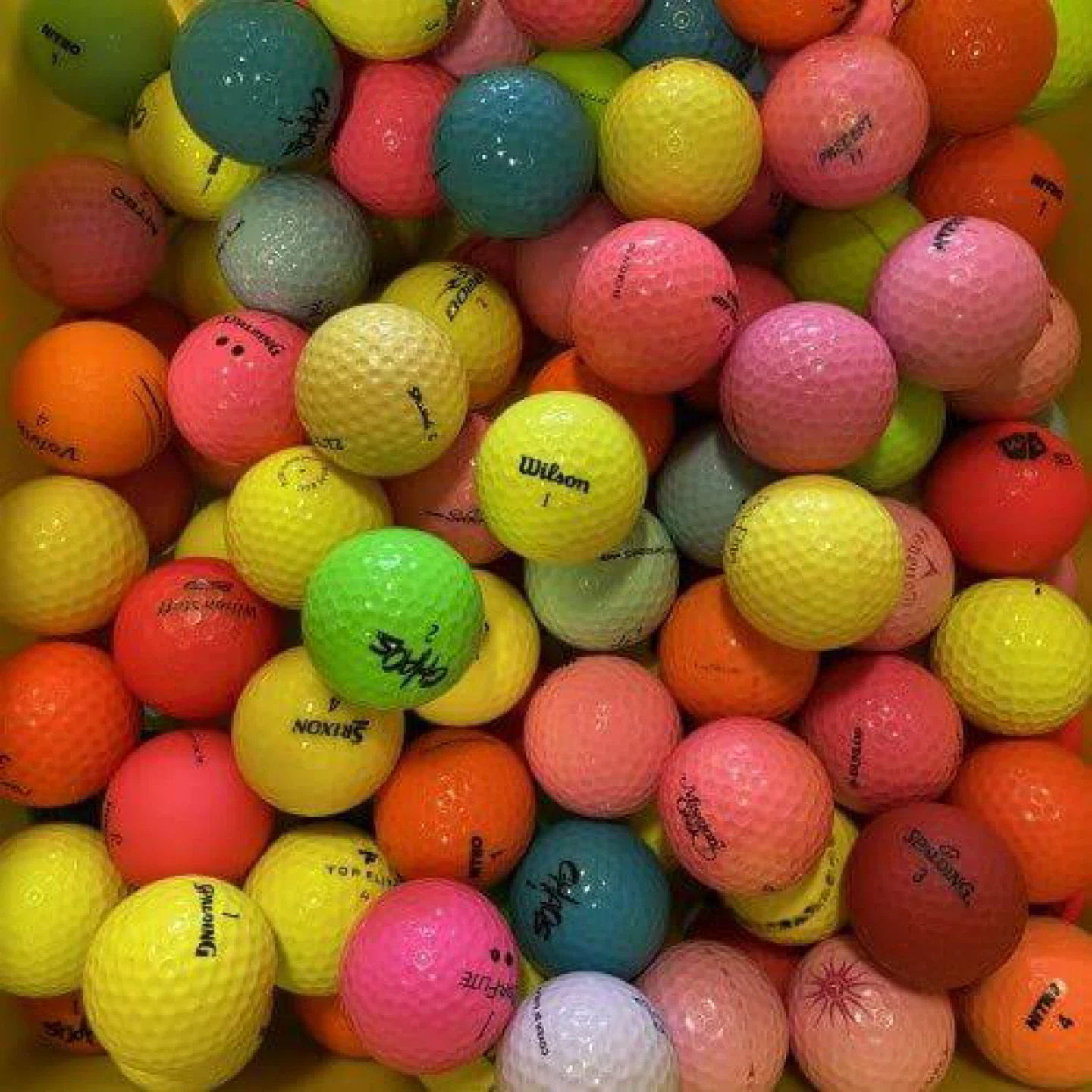 Assorted Coloured Golf Balls