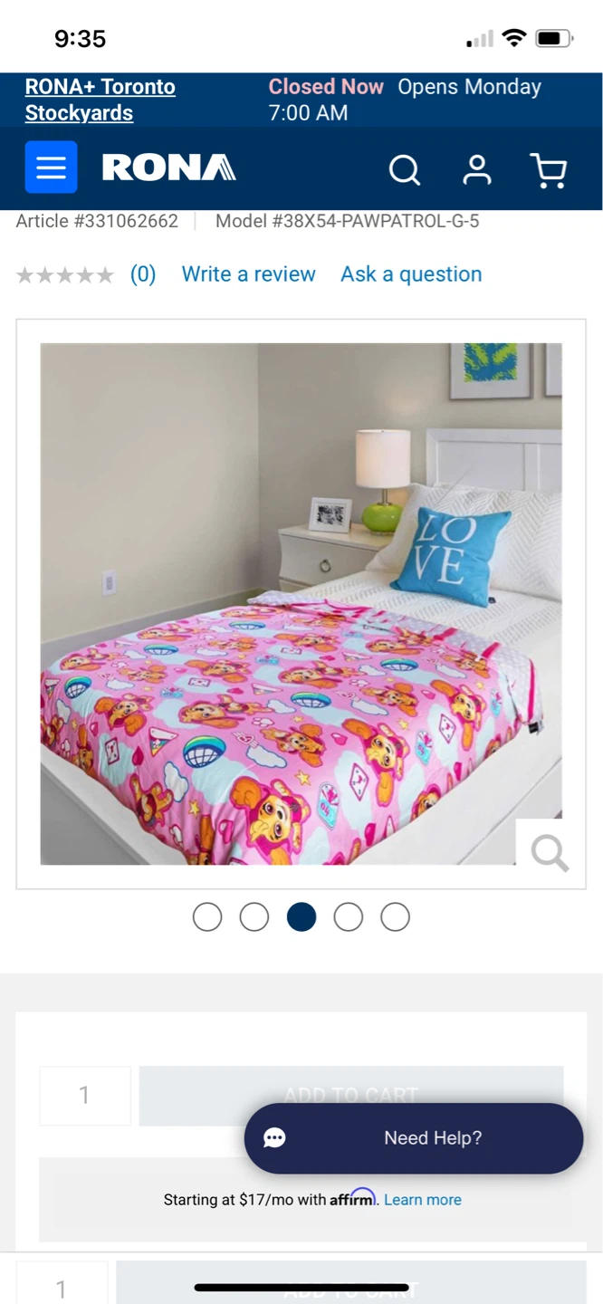 Retails $200, New Paw Patrol Skye Weighted Blanket - photo 2
