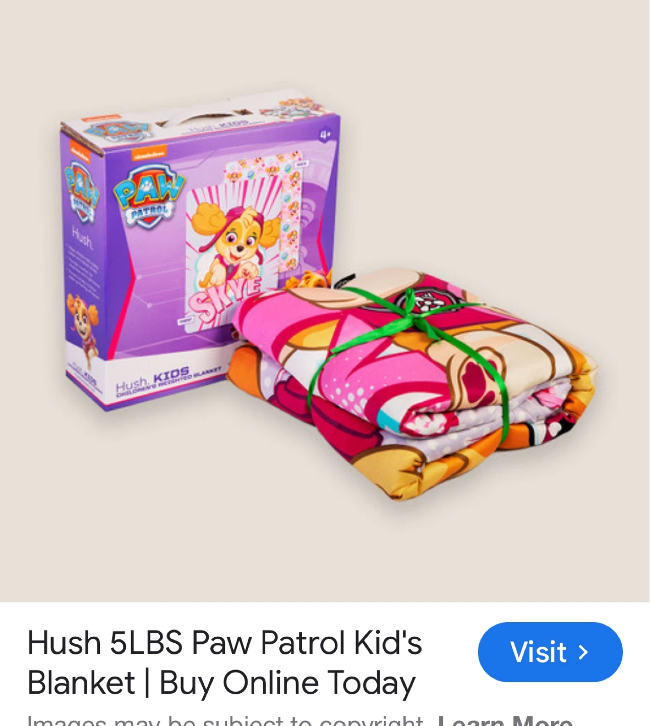Retails $200, New Paw Patrol Skye Weighted Blanket
