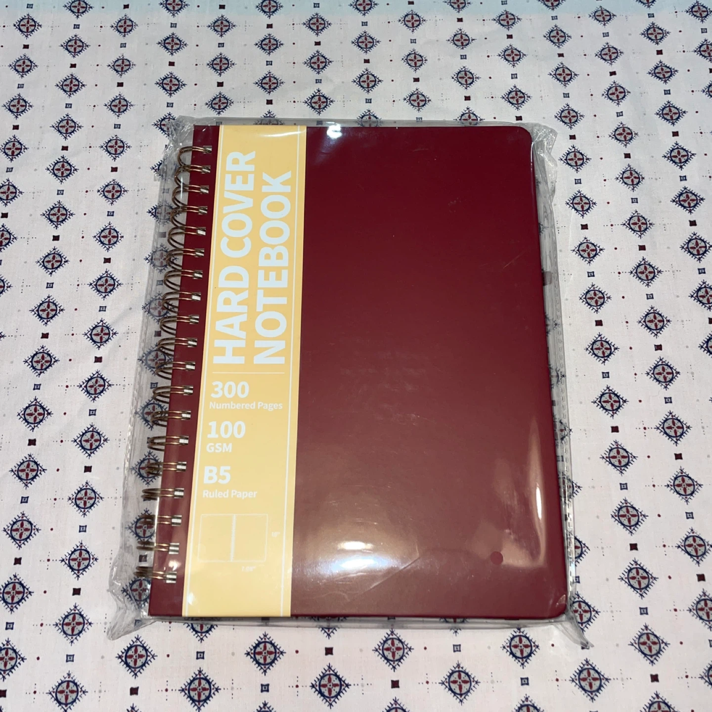 Lined Spiral Notebook - Burgundy