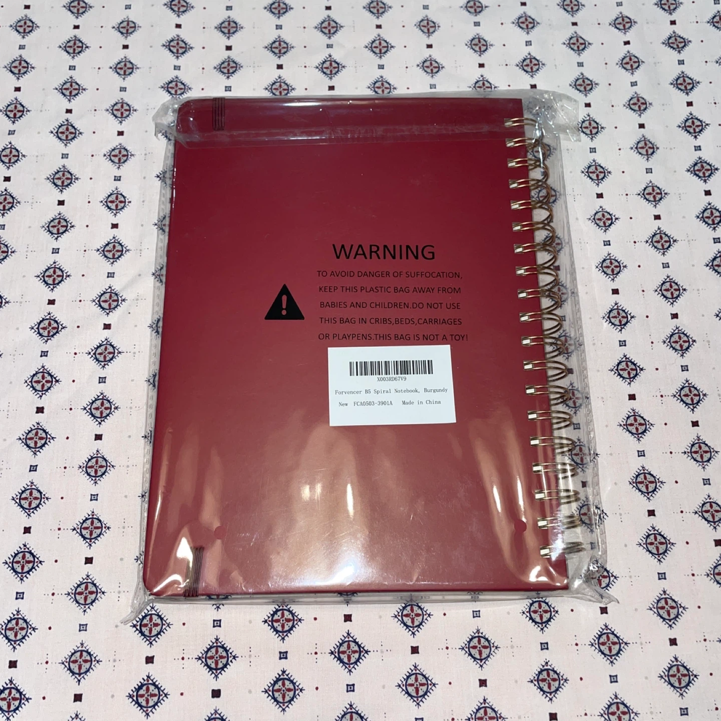 Lined Spiral Notebook - Burgundy - photo 2