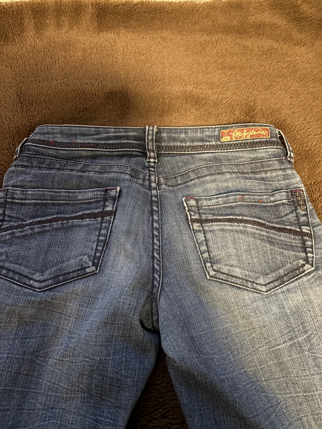 Y2K Foxy Jeans Women's Bootcut with purple stitching detail - photo 5