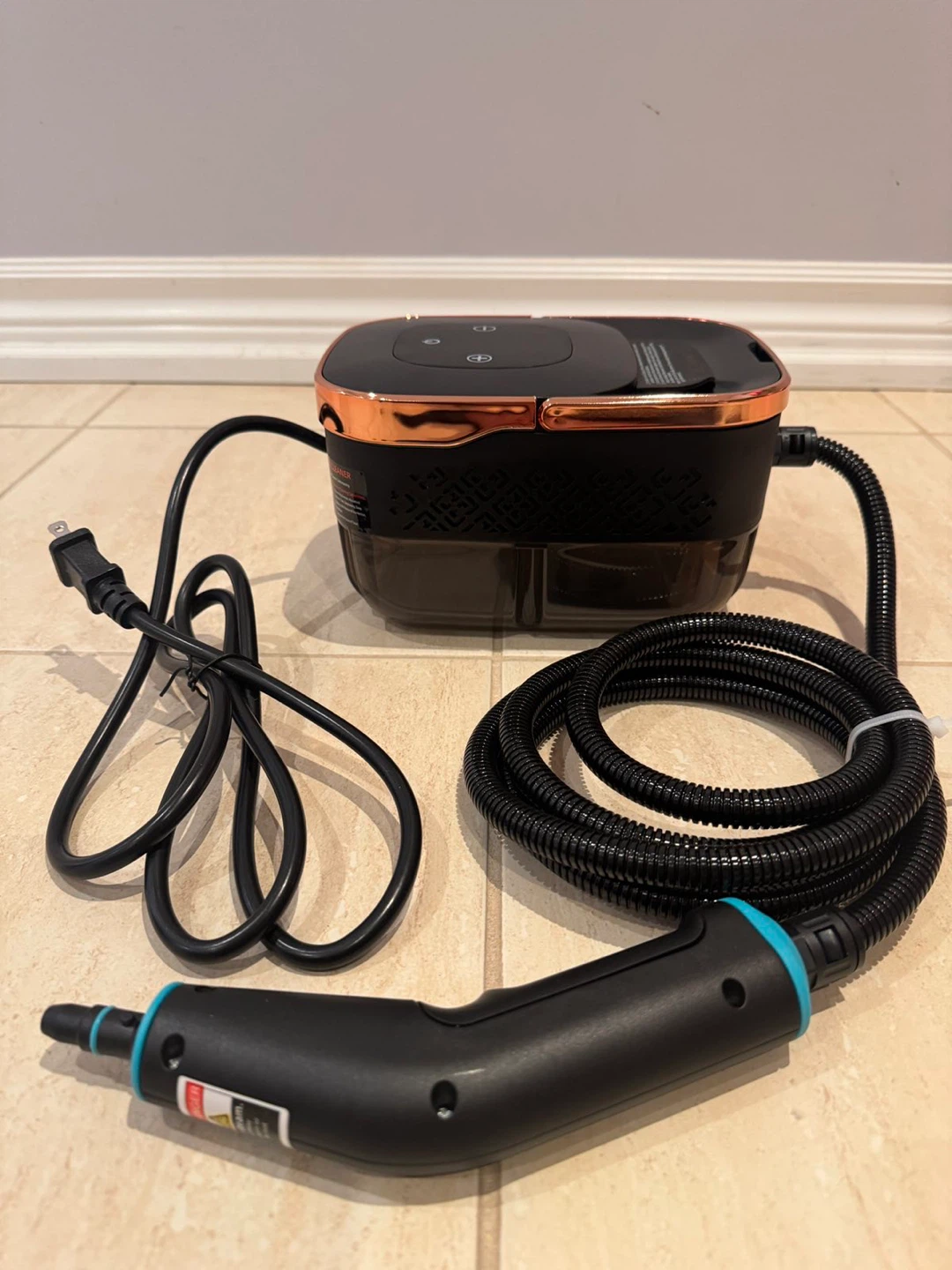 Black and Rose Gold Steam Cleaner with Accessories - photo 2