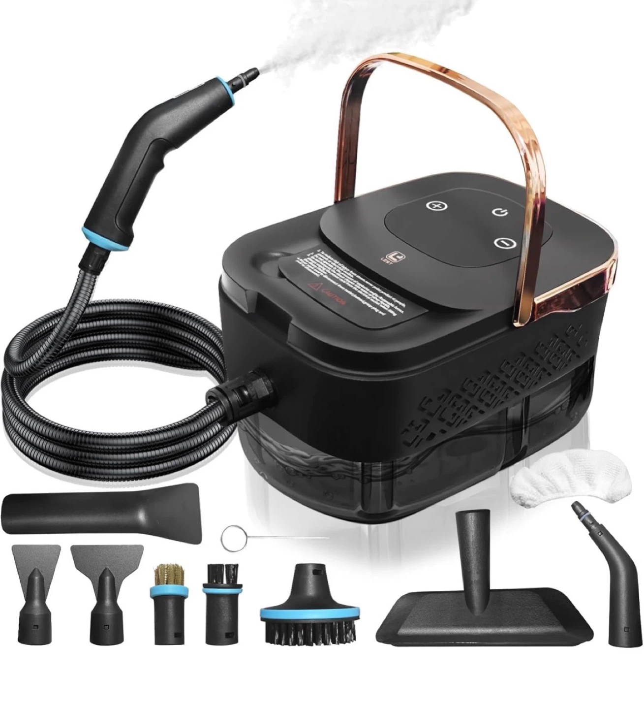 Black and Rose Gold Steam Cleaner with Accessories - photo 4