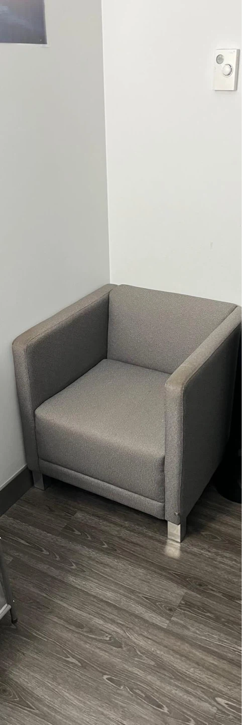 Grey Couch with Armchair