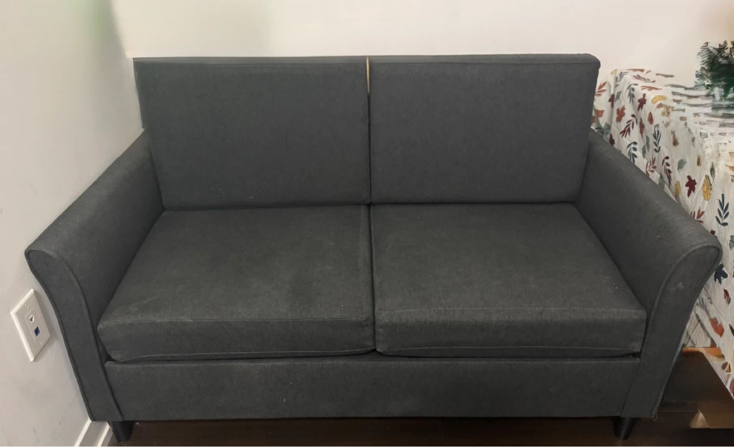 Dark Grey Loveseat Sofa - photo 3