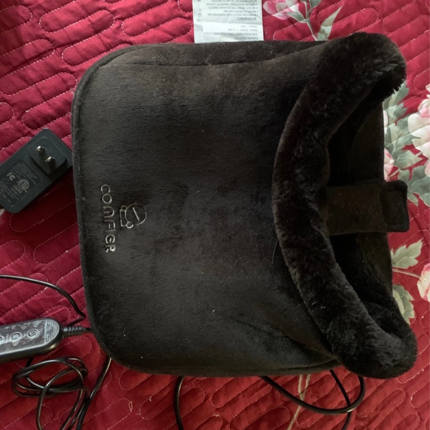 Comfier Ultra-Soft Plush Shiatsu Electric Foot Warmer - photo 4