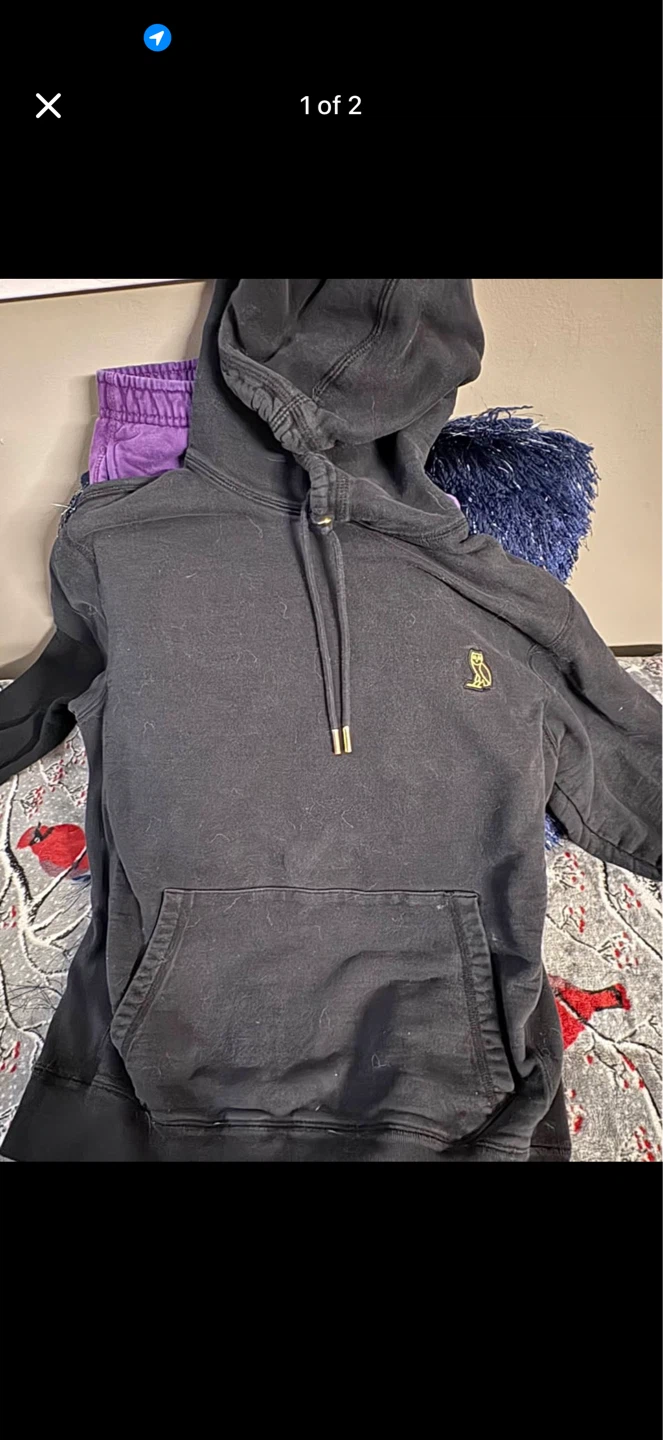 OVO Owl Logo Black Hoodie
