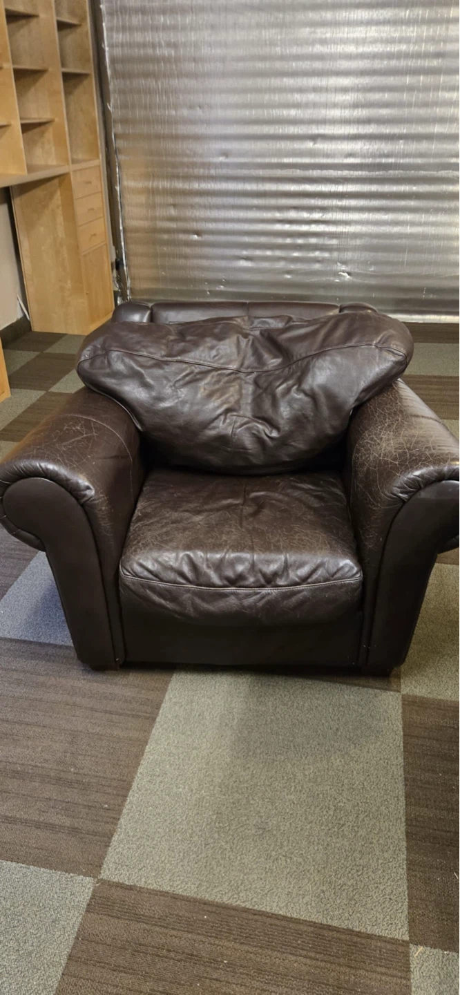 Brown Leather Armchair