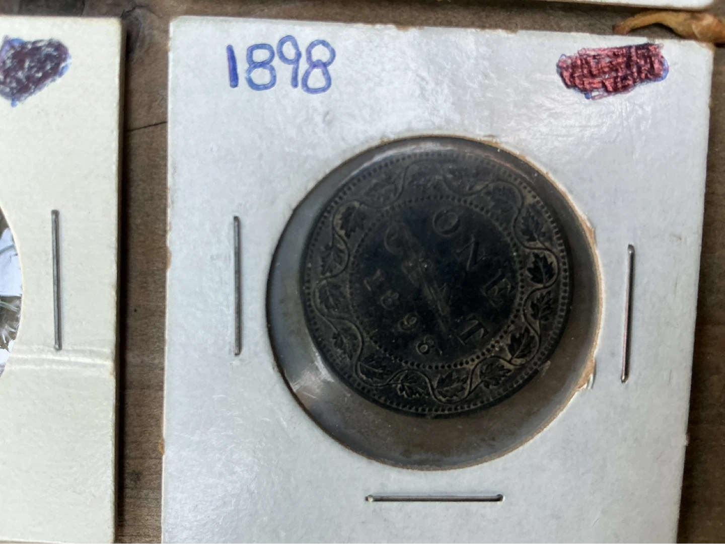 4 Antique Canadian One Cent Coins - 1859-1876-1888-1889 ! - photo 5