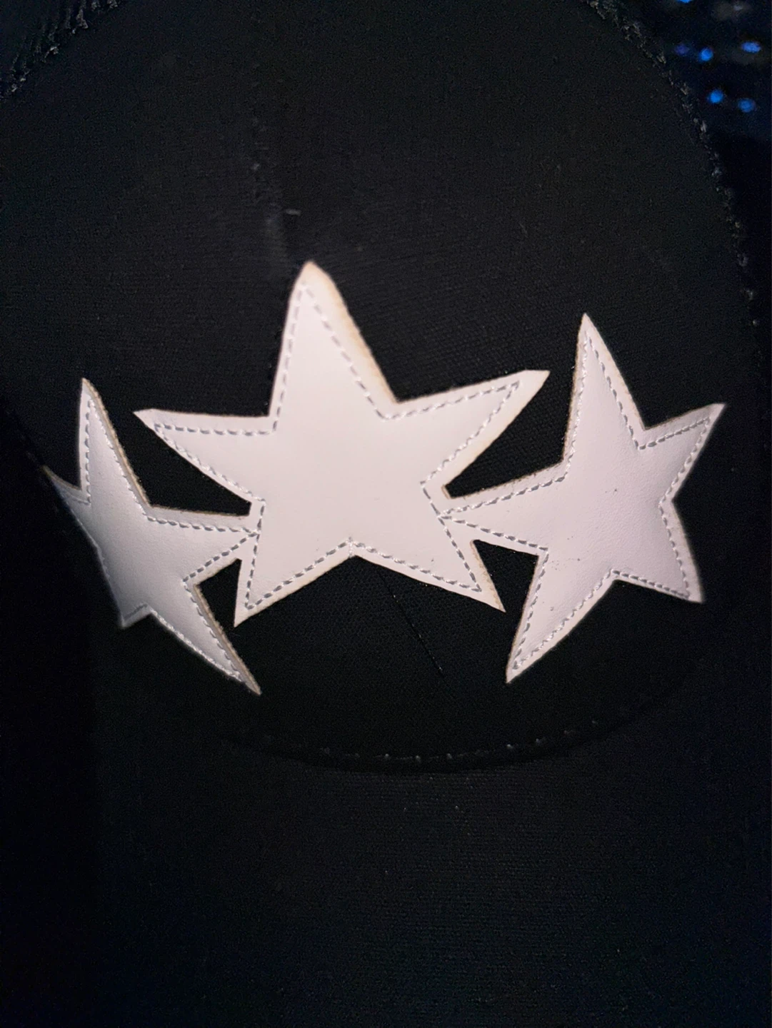 AMIRI Black Trucker Hat with White Stars - photo 2