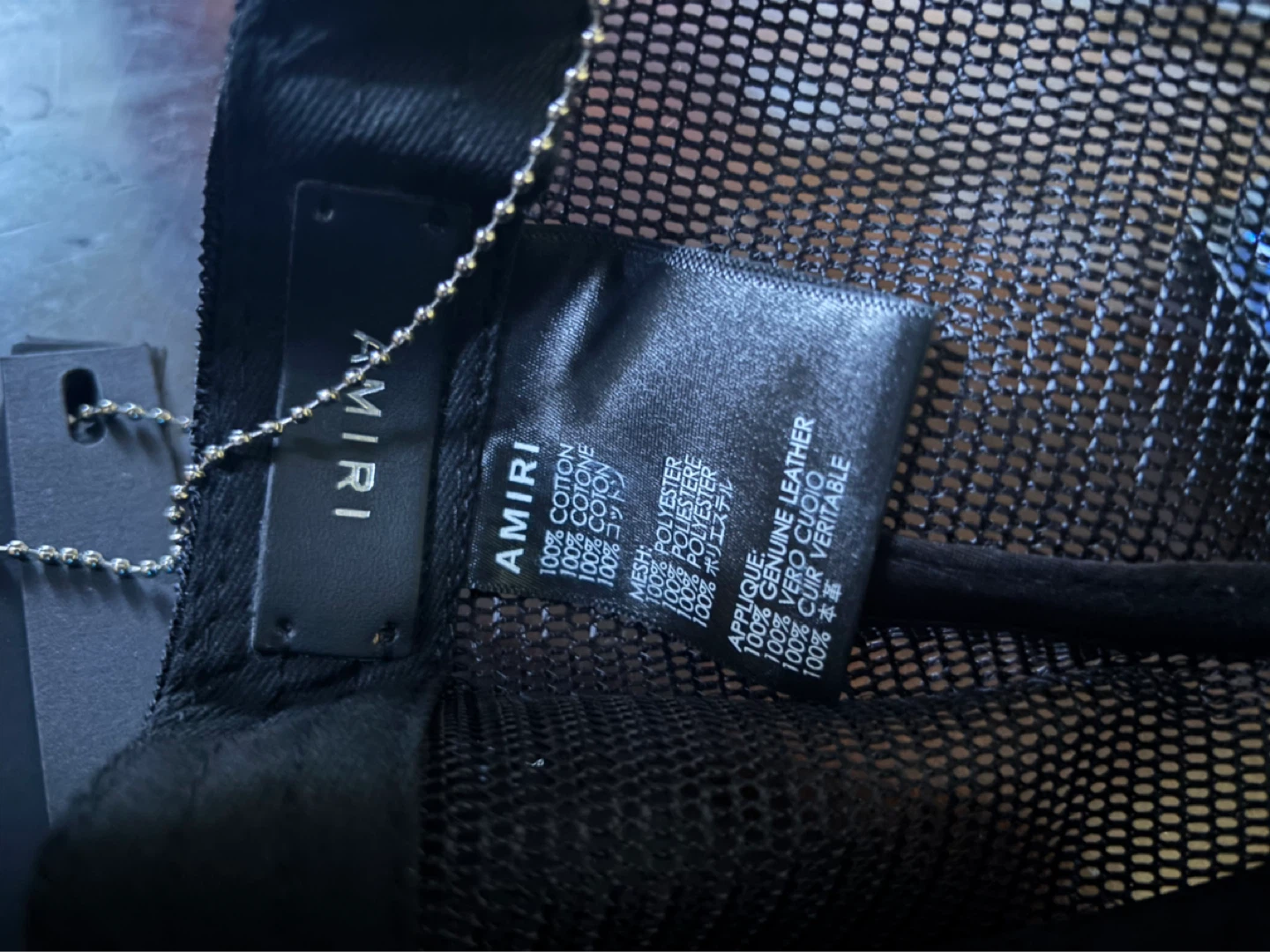 AMIRI Black Trucker Hat with White Stars - photo 3