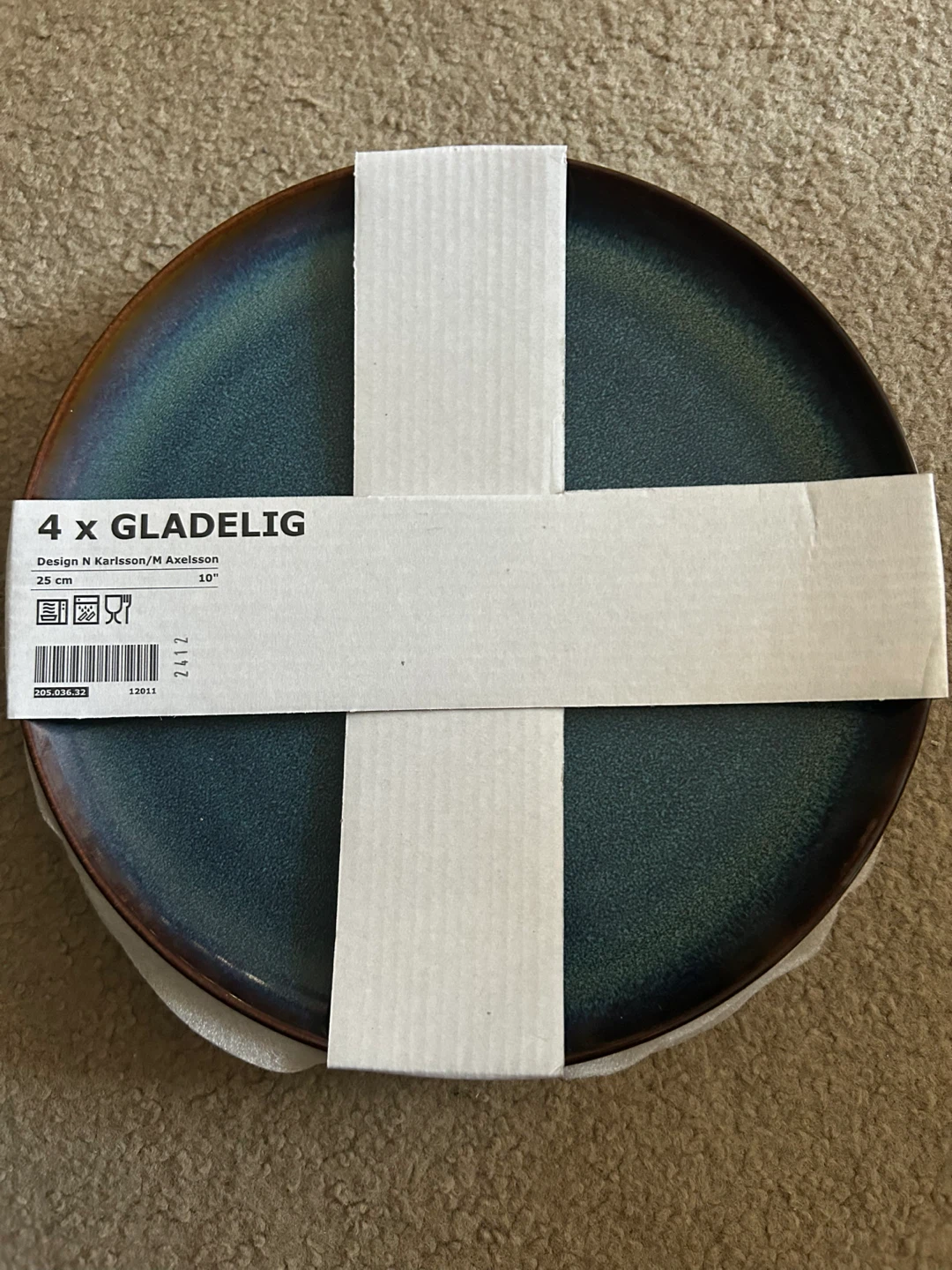 4 x IKEA GLADELIG Plates 26 cm