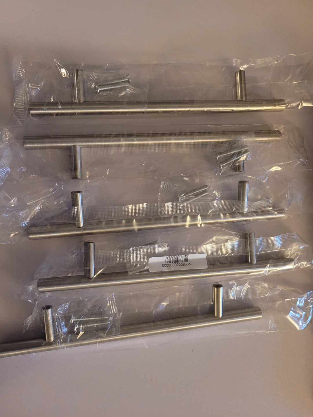 Set of 5 Stainless Steel Cabinet Drawer Pulls