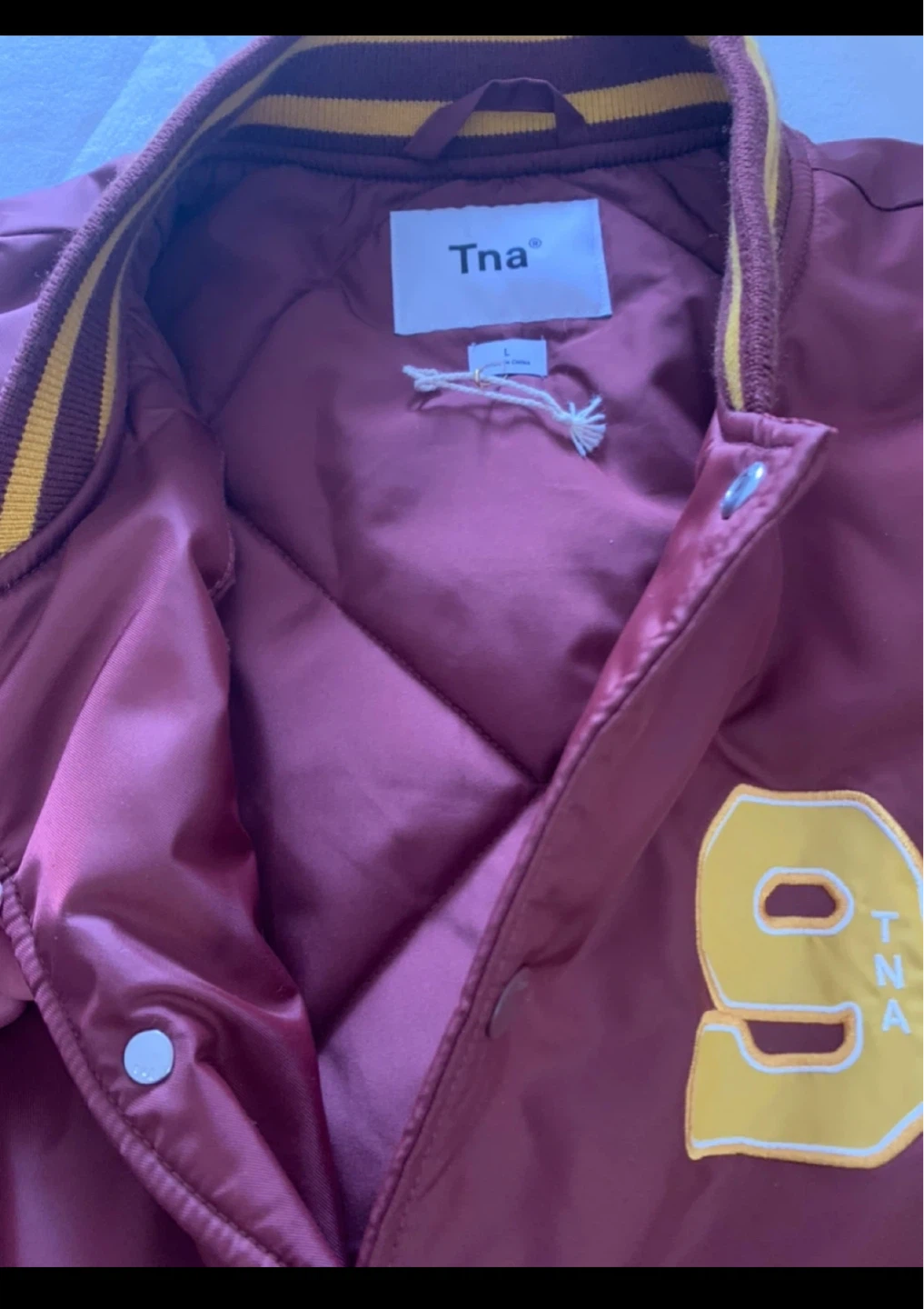 Tna Bomber Jacket Burgundy Size L - photo 2