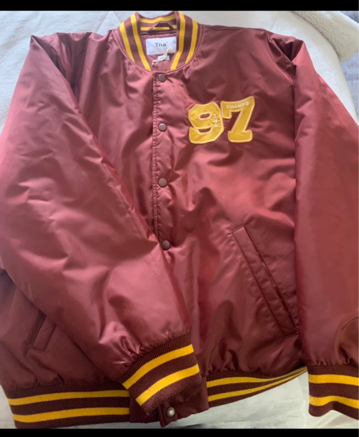 Tna Bomber Jacket Burgundy Size L - photo 3