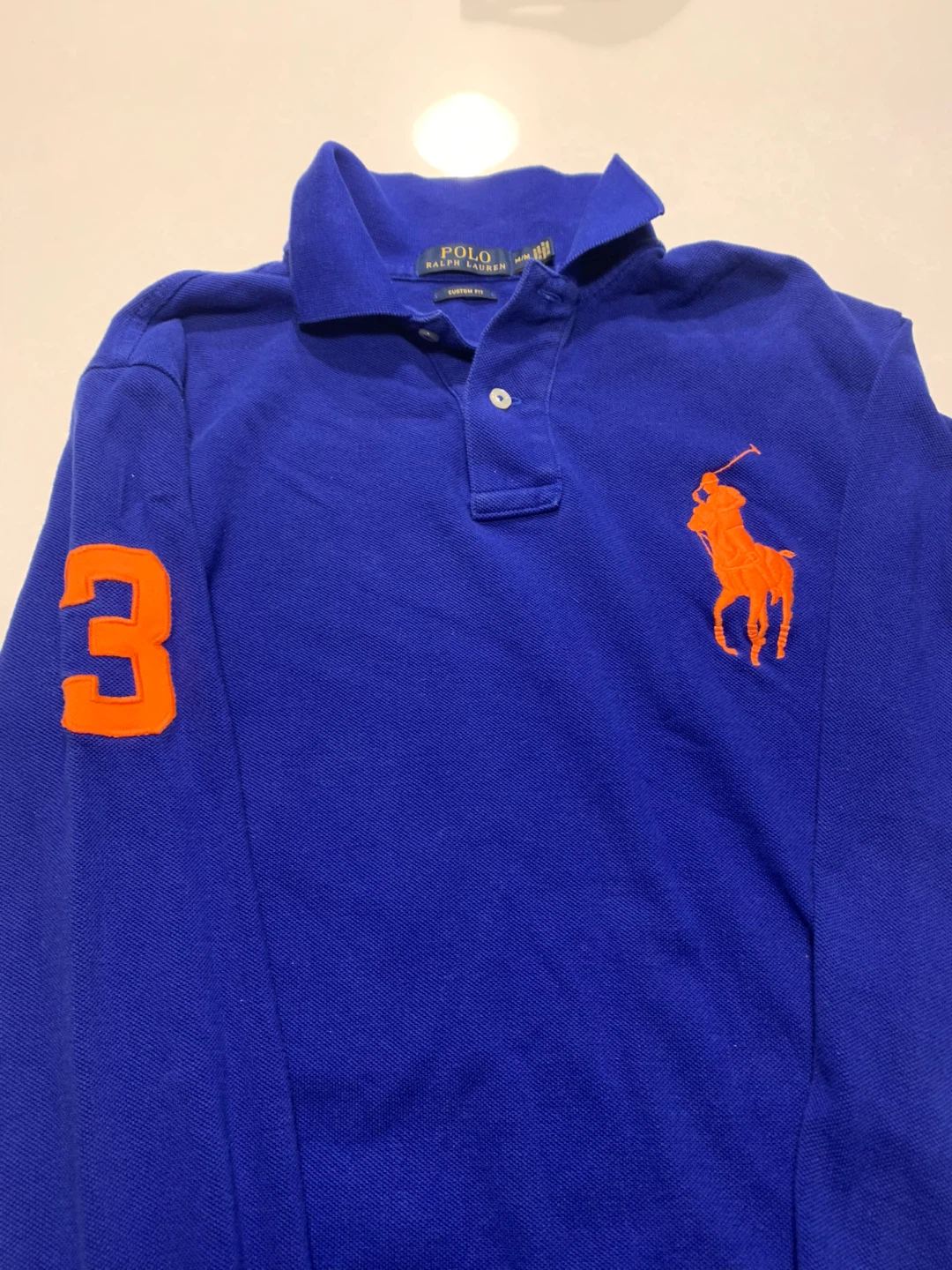 Polo Ralph Lauren Long Sleeve Polo Shirt - Blue - Size M