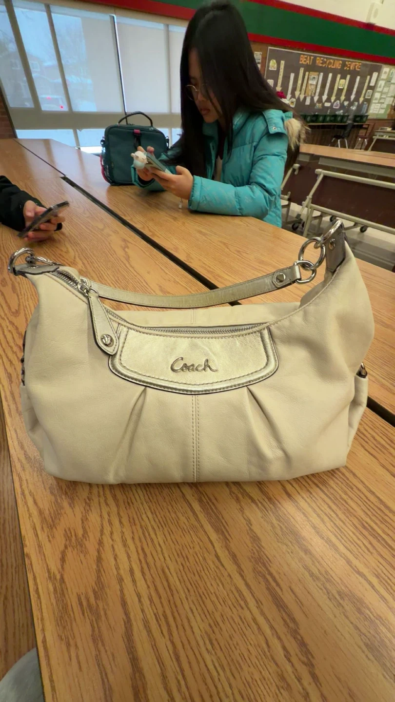 Coach Cream Leather Hobo Purse