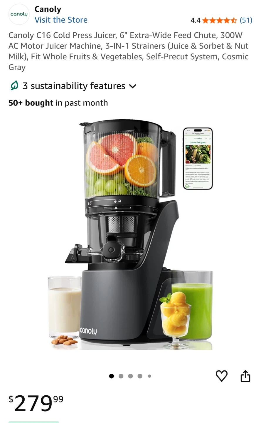 Canoly C16 Cold Press Juicer - photo 2