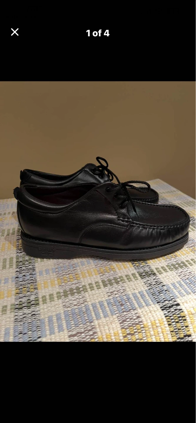 Durea Manolo Black Leather Loafer Shoes - Size 42