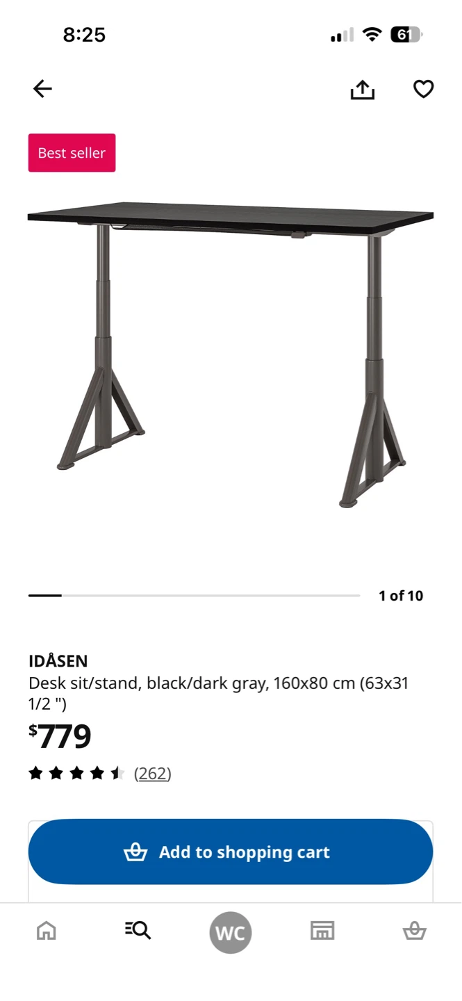 IKEA IDASEN Sit/Stand Desk