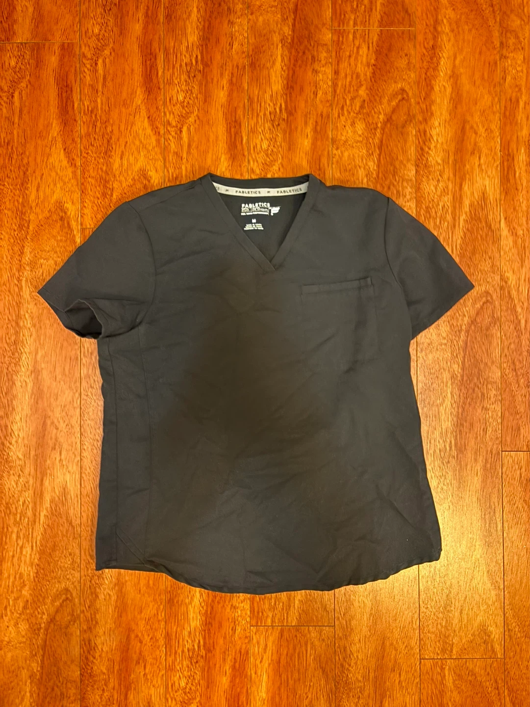 Fabletics Black Scrub Top and Pants Set - photo 2