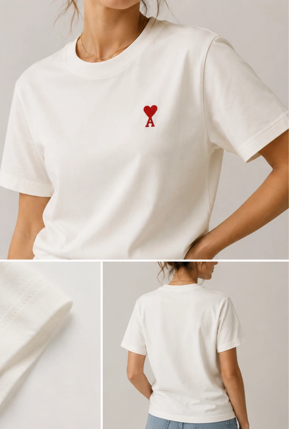 Ami Paris Boxy T-Shirt Women Xs Authentic