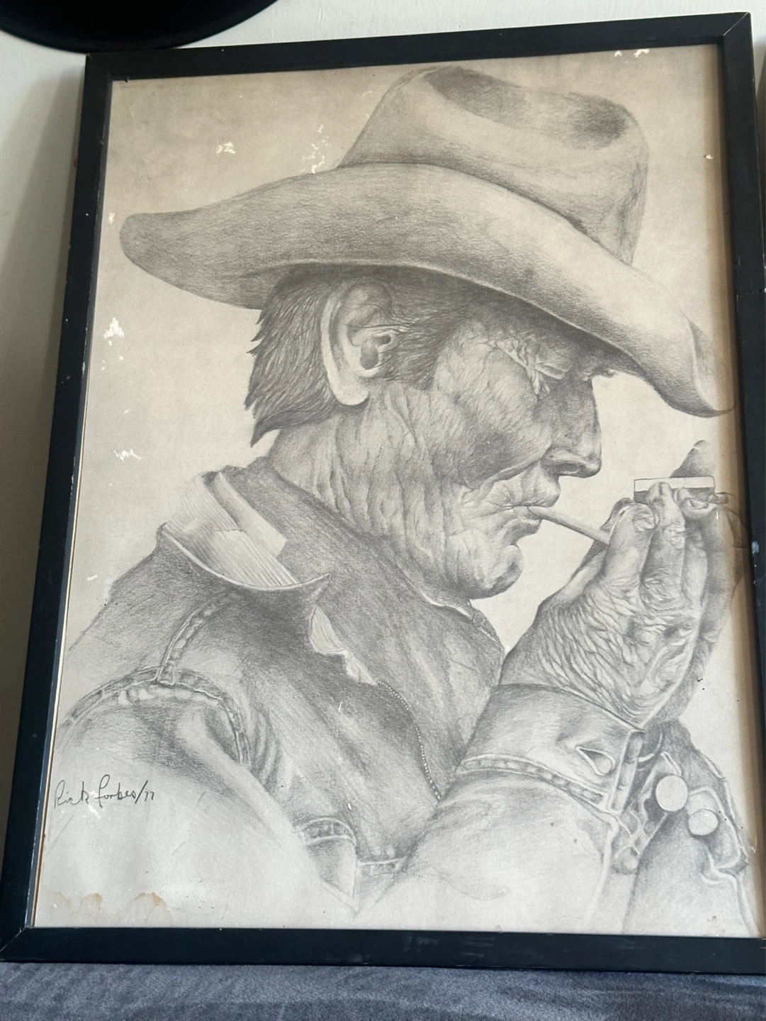 Pair of 1977 Rick Forbes Pencil drawing prints - photo 2