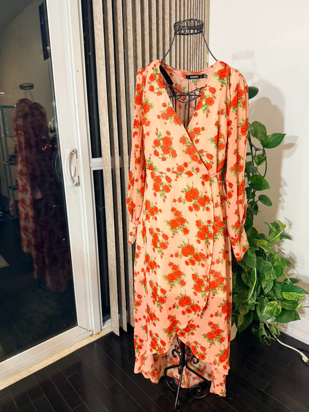 Missguided Floral Wrap Dress