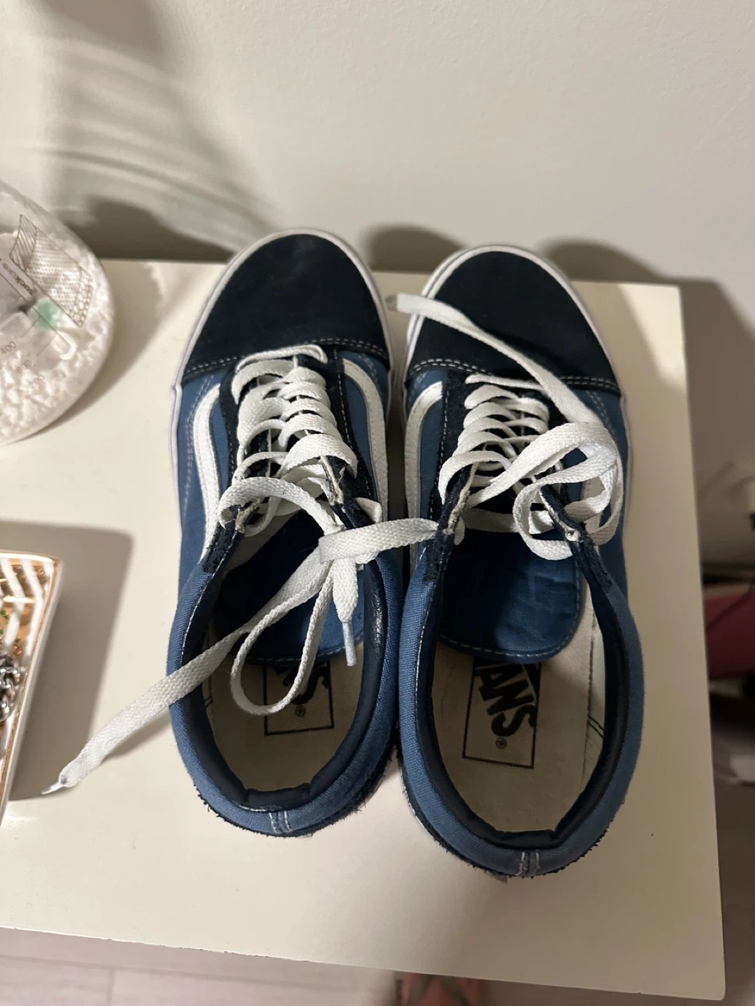 Vans Old Skool Navy Blue Suede Sneakers - photo 3