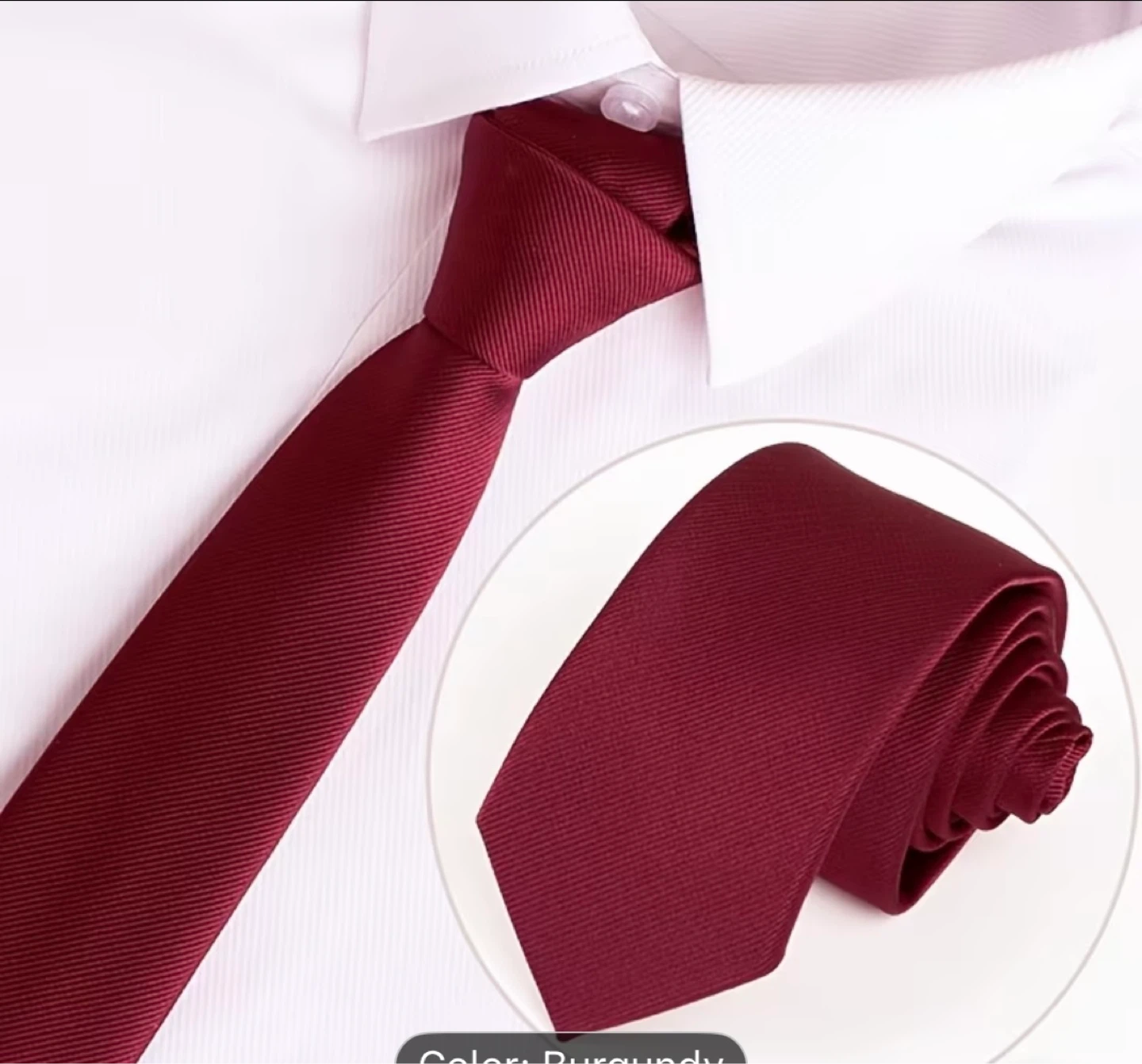 Burgundy Textured Necktie