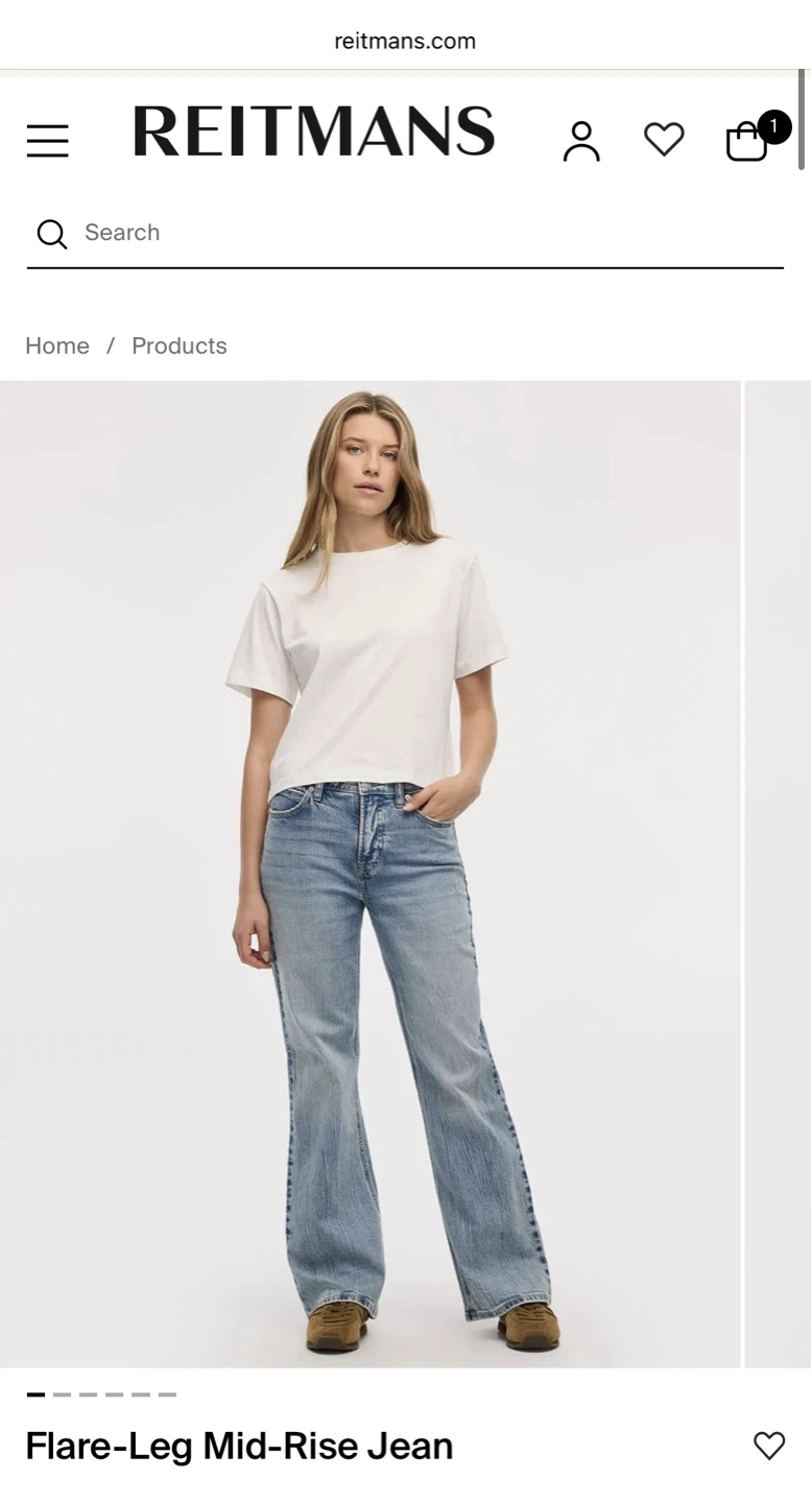 Mid rise flared leg jeans size 36 petite inseam - photo 3