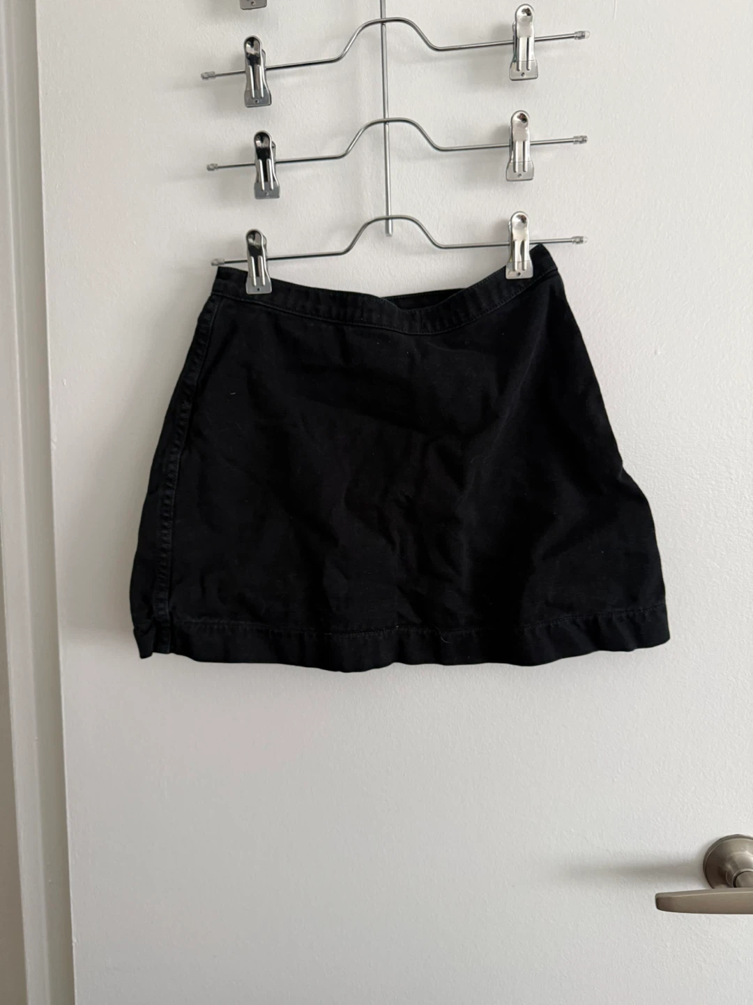American Apparel Black Denim Mini Skirt - photo 2