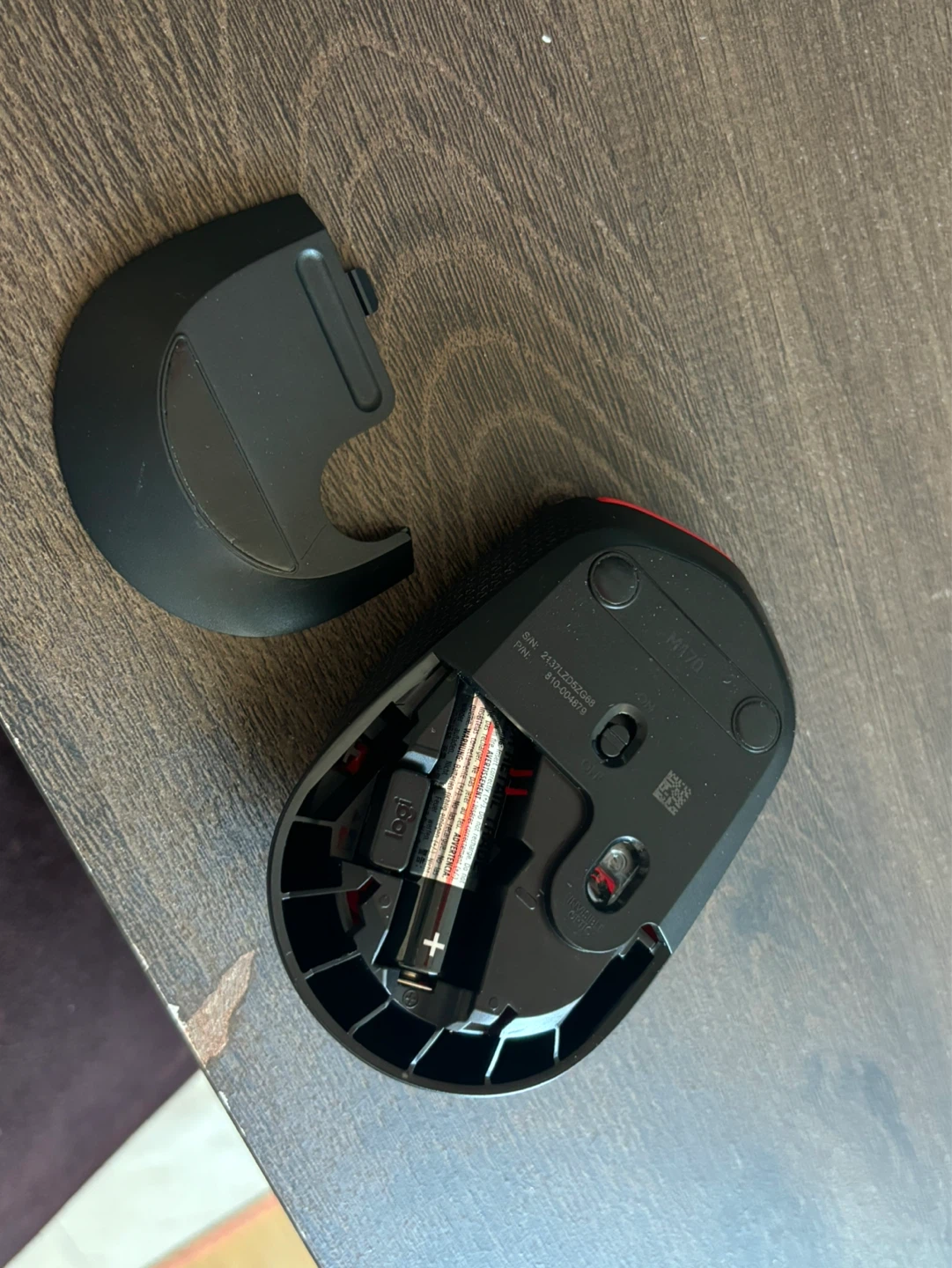 Silent Logitech Wireless Mouse M170, Red - photo 2