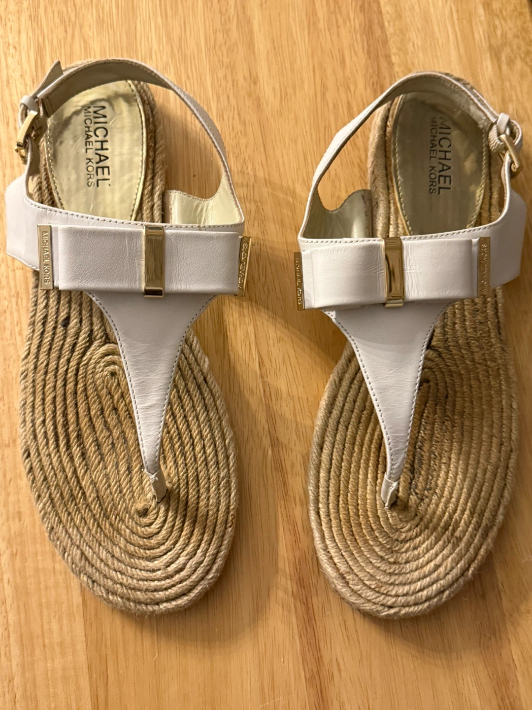 White Leather Bow Espadrille Sandals