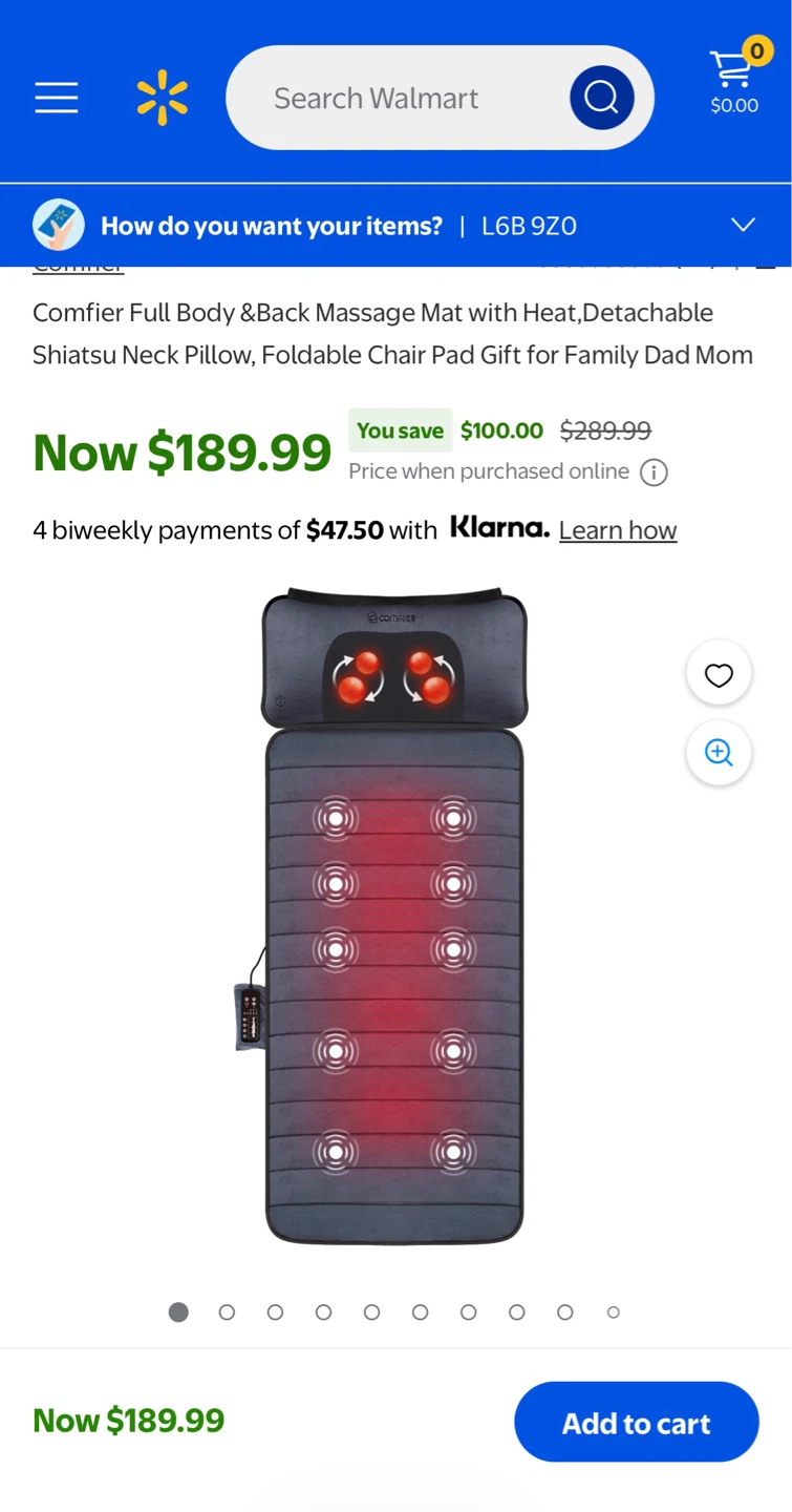 Full Body & Back Massage Mat with Heat - photo 2
