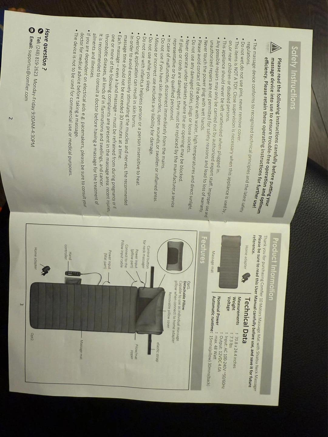 Full Body & Back Massage Mat with Heat - photo 5