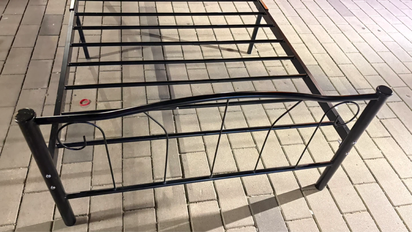 Black Metal Twin Bed Frame - photo 5