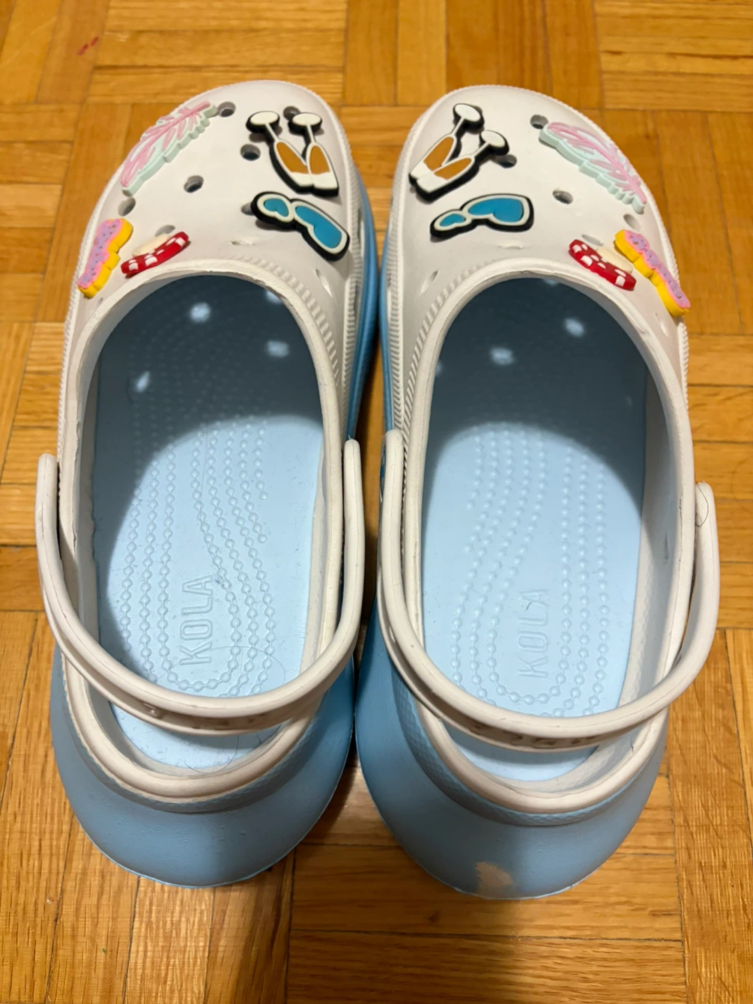 KOLA Clog Shoes White Blue Size 7/38 - photo 3