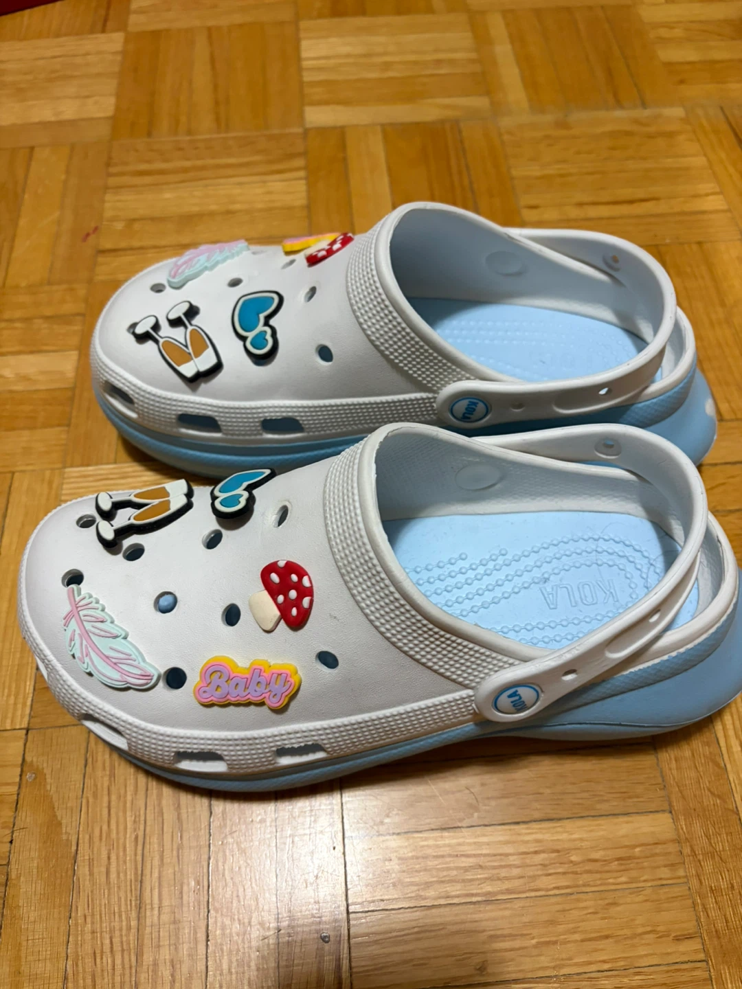 KOLA Clog Shoes White Blue Size 7/38 - photo 2