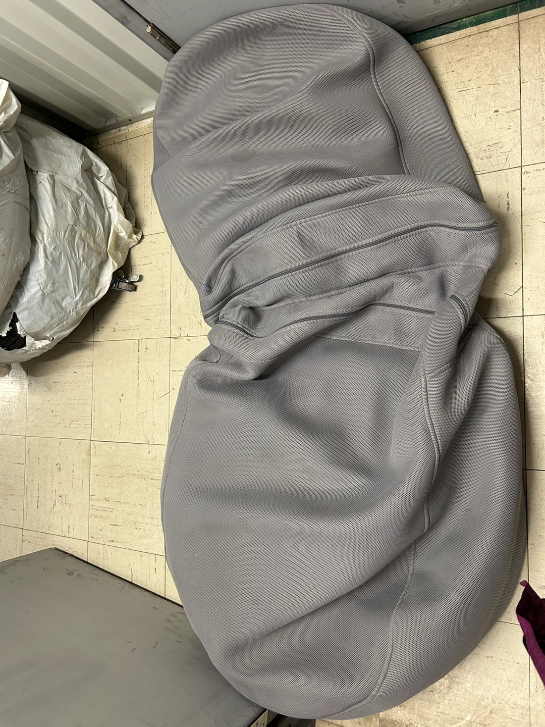 Grey Bean Bag Chair - photo 2