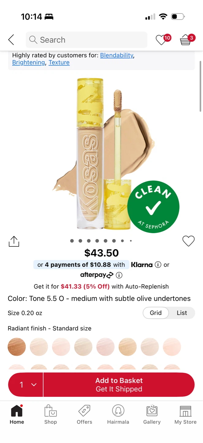 Kosås Revealer Super Creamy Brightening Concealer Tone 5.5 O