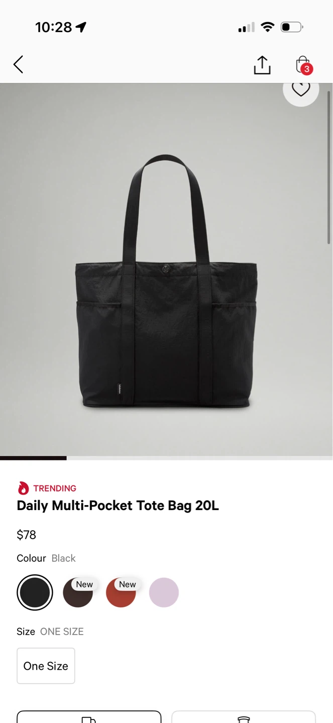 Lululemon Daily Multi-Pocket Tote Bag 20L Black - photo 2