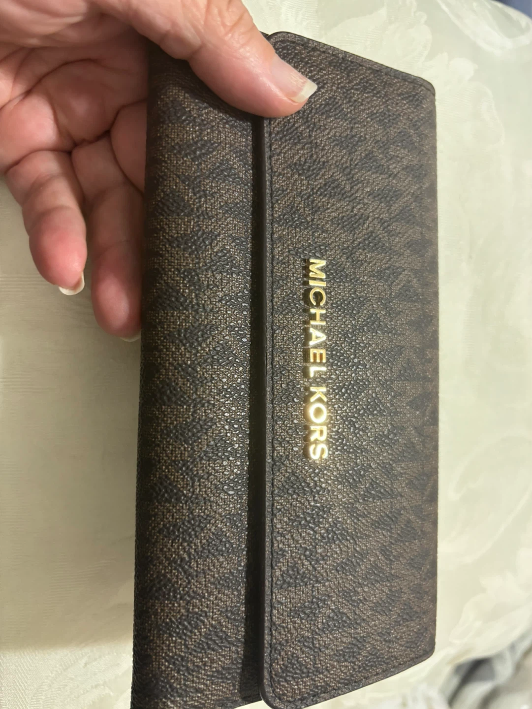 Michael Kors Brown Monogram Trifold Wallet