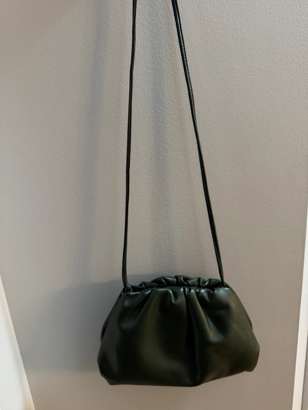 Green Faux Leather Pouch Handbag - photo 2